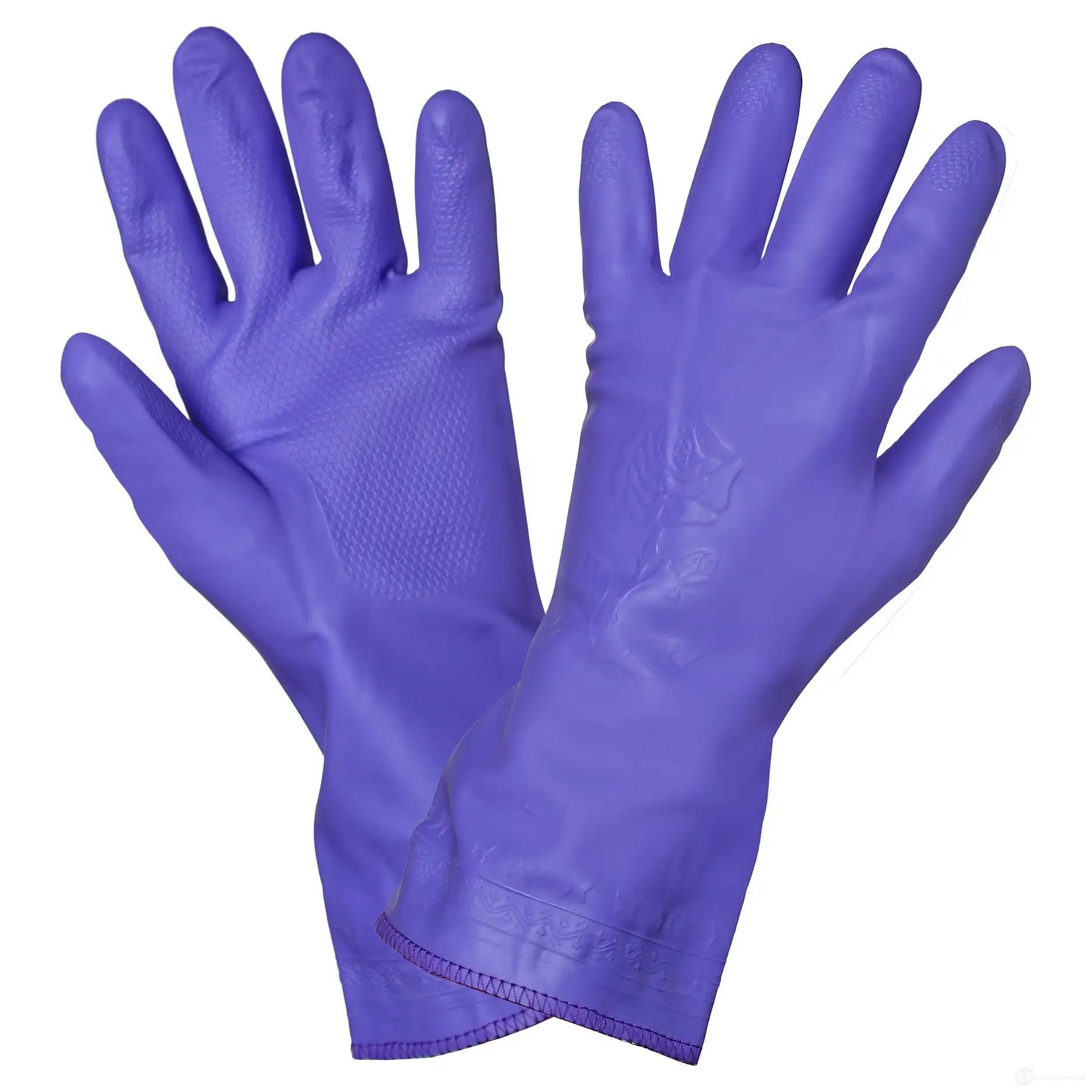 Перчатки ПВХ хозяйственные с подкладкой (L), фиолетовые (AWG-HW-11) AIRLINE AWGHW11 1438171713 O2B3 35X изображение 0