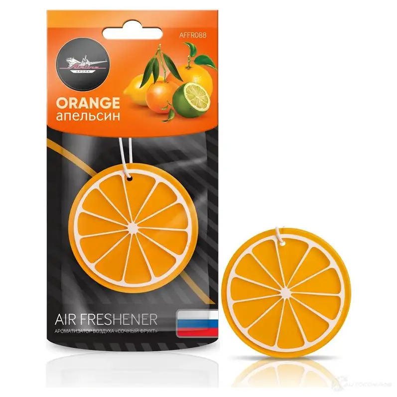 Ароматизатор подвесной пластик Сочный фрукт апельсин AIRLINE 1438171961 QKNID E affr088 изображение 0