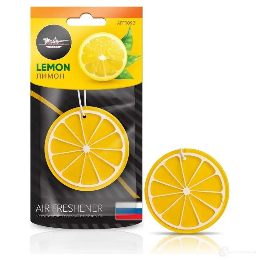 Ароматизатор подвесной пластик Сочный фрукт лимон AIRLINE 1438171962 2GE BUJ1 affr092 изображение 0