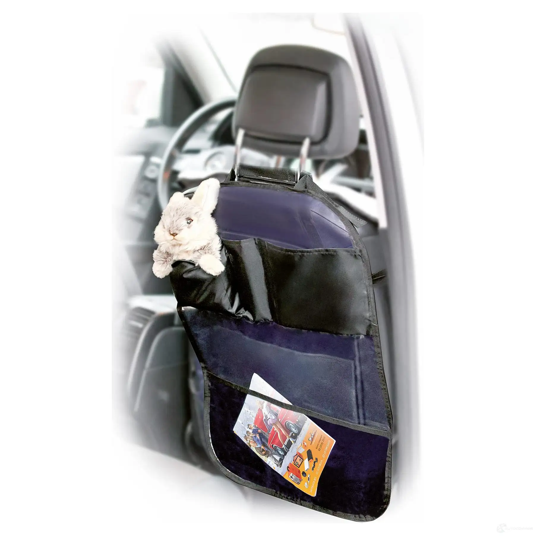Накидка защитная на спинку переднего сиденья (65*50 см), ПВХ, прозрачная, с карманами AIRLINE 6CVRI 9 aocs19 1438173135 изображение 1