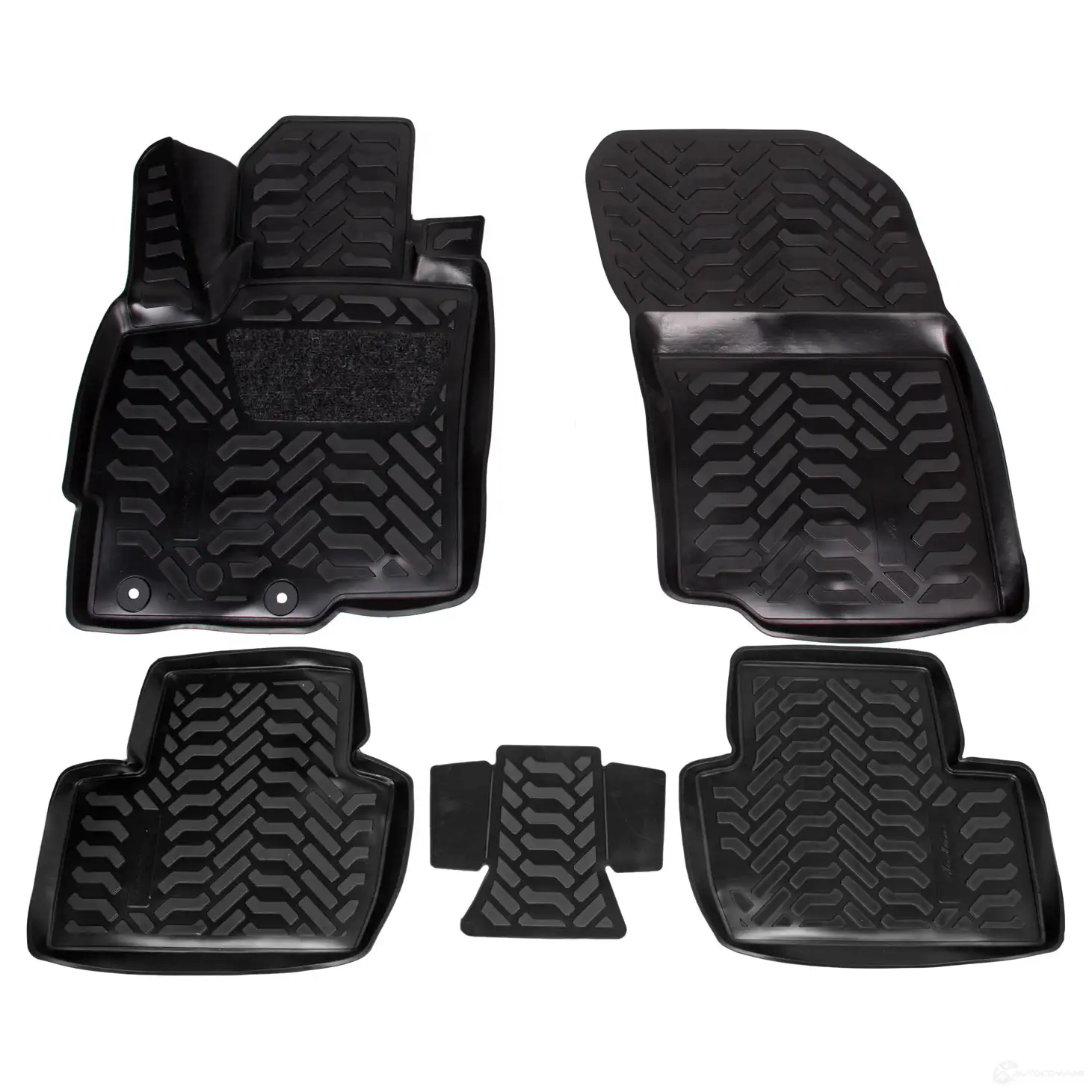 Ковры (3D с подпят.) для Mitsubishi Outlander (06-) 5 шт., выс.борт, полимер., черн. AIRLINE XG MAKF acmps87 1438173158