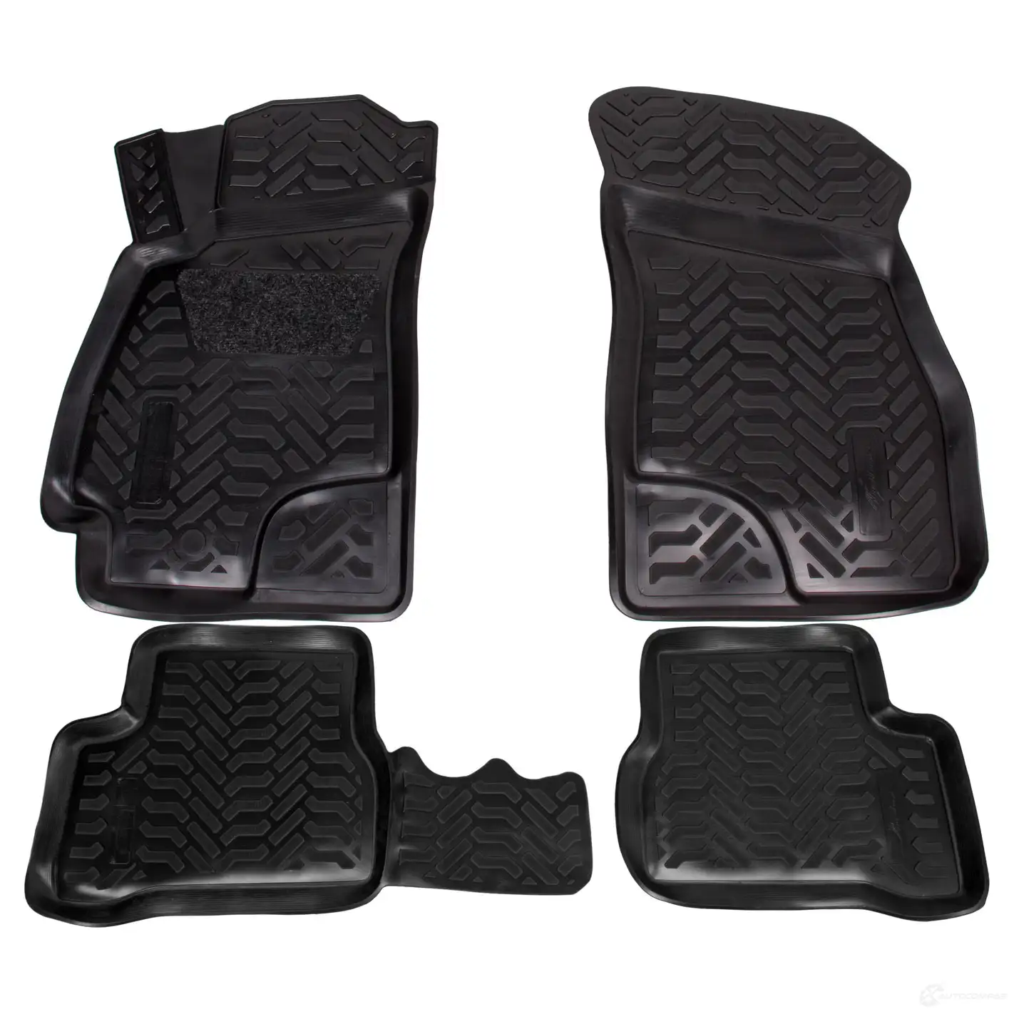 Ковры (3D с подпят.) для Hyundai Accent II (00-12) 4 шт., выс.борт, полимер., черн. AIRLINE 1438173160 U QR0Z acmps88