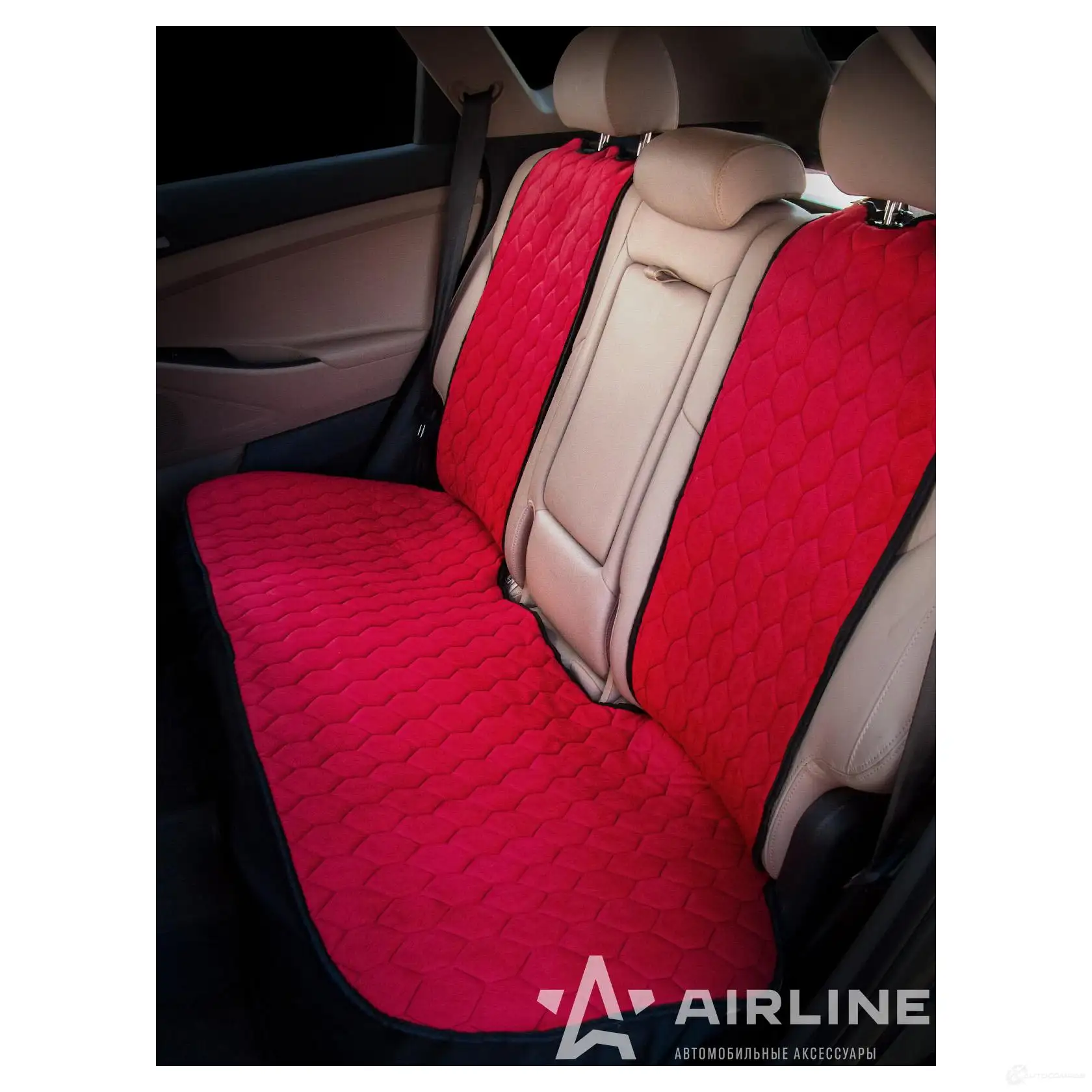 Накидка Алькантара, задняя (3 предмета), красная, универсальная AIRLINE 1438173179 ascb04 EUB5 4K
