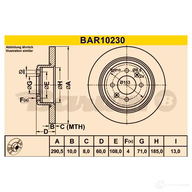 Тормозной диск BARUM 2814314 78 NXI 4006633331517 bar10230 изображение 0