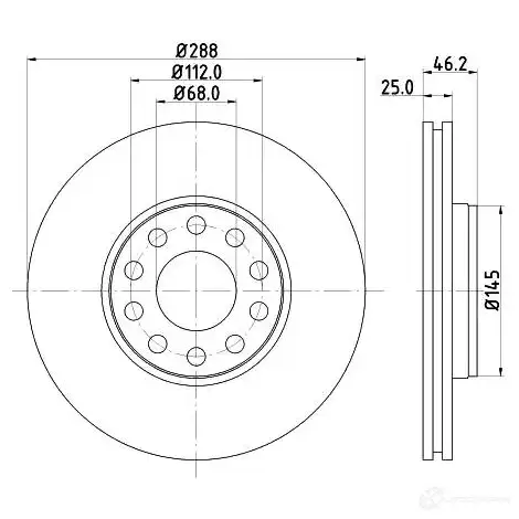Тормозной диск BARUM 4006633325608 bar25171 GU 6TBPM 2814472 - Изображение 1