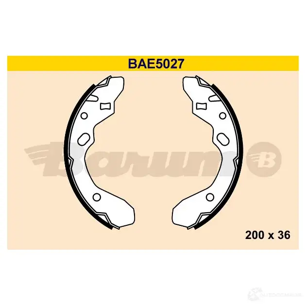 Барабанные тормозные колодки, комплект BARUM 7LP 2L 2814226 4006633372305 bae5027 изображение 0