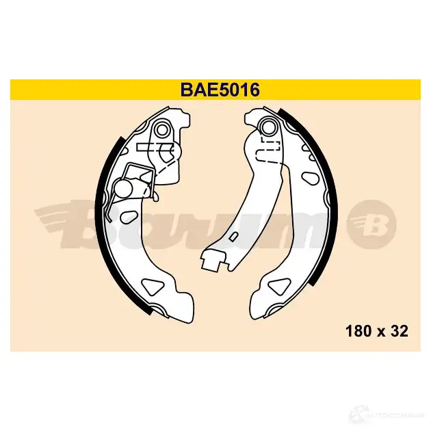 Барабанные тормозные колодки, комплект BARUM 4006633372190 2814215 D5VTS Q bae5016
