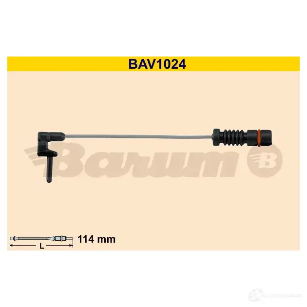 Датчик износа тормозных колодок BARUM 2814523 Q8G YV4L bav1024 4006633343794