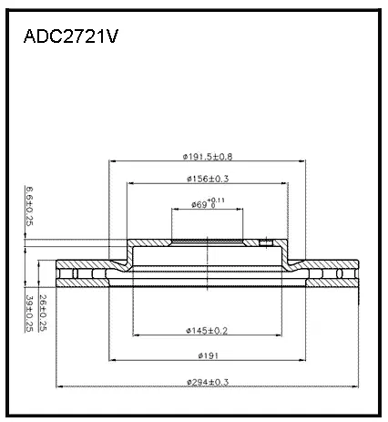 Тормозной диск ALLIED NIPPON 70 JFCD 1441276993 ADC2721V