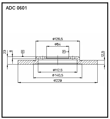 Тормозной диск ALLIED NIPPON ADC0601 1441277029 C SFXD изображение 0