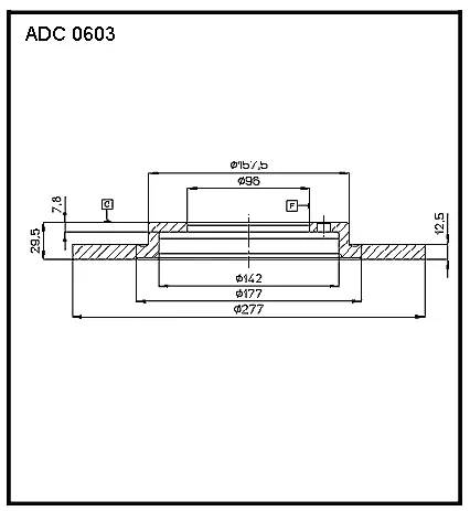 Тормозной диск ALLIED NIPPON 1441277032 9NGKC4 3 ADC0603