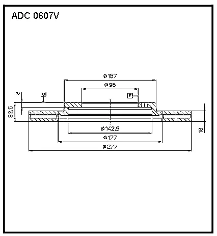 Тормозной диск ALLIED NIPPON 1441277033 ADC0607V 7DZX P2