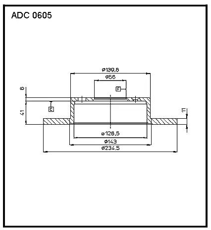 Тормозной диск ALLIED NIPPON QB A3EQ 1441277036 ADC0605