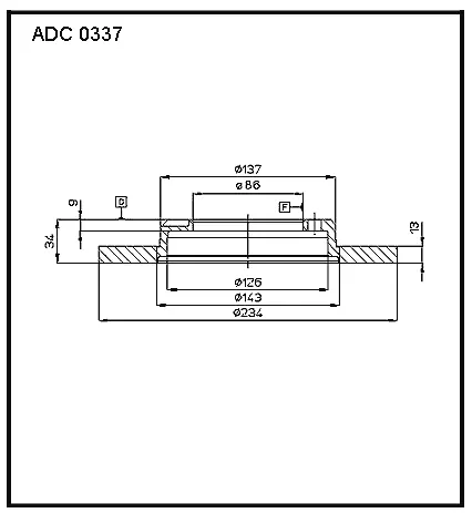 Тормозной диск ALLIED NIPPON SHH YQ3 ADC0337 1441277038