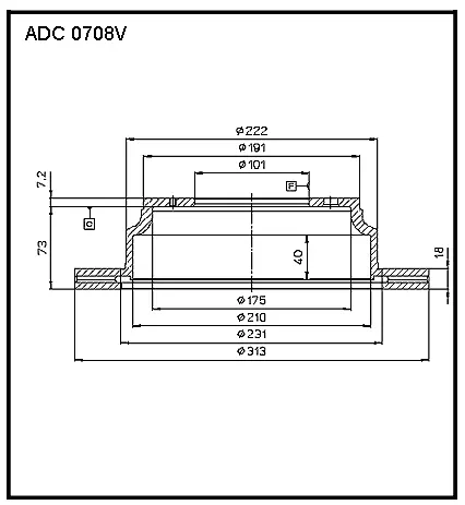 Тормозной диск ALLIED NIPPON 1441277096 W3 MS9T ADC0708V