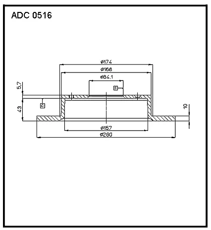 Тормозной диск ALLIED NIPPON ADC0516 1441277117 S5YI BGJ