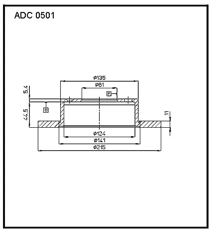 Тормозной диск ALLIED NIPPON ADC0501 1441277129 8RK L1