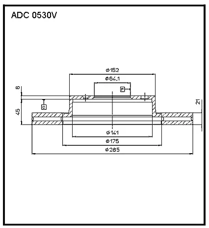 Тормозной диск ALLIED NIPPON 3SMB O 1441277137 ADC0530V