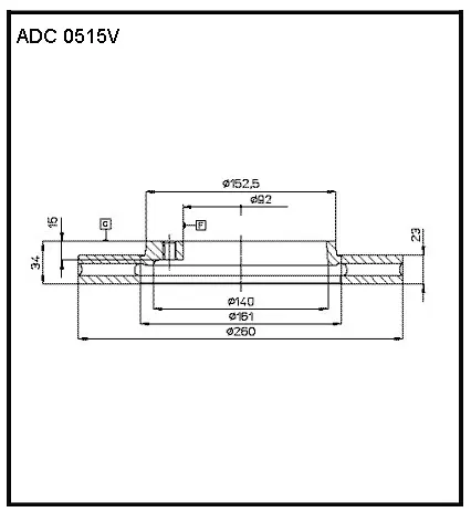 Тормозной диск ALLIED NIPPON 1441277139 LPDGXC W ADC0515V