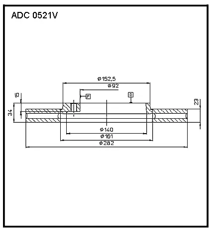 Тормозной диск ALLIED NIPPON 1441277141 EIUXV G ADC0521V