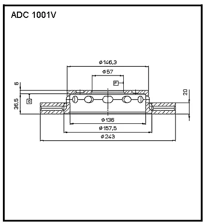 Тормозной диск ALLIED NIPPON ADC1001V 1441277143 48 XYLIE