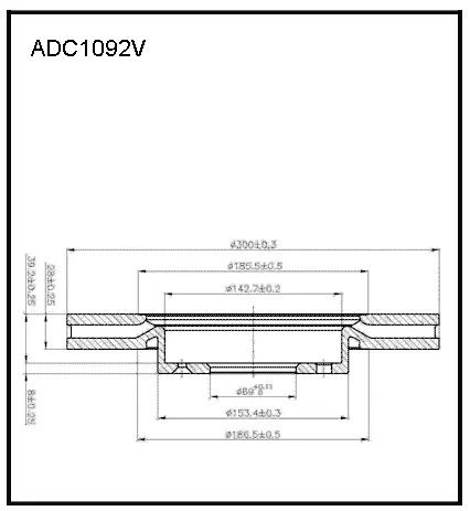 Тормозной диск ALLIED NIPPON 1441277148 ADC1092V TGK0V 05
