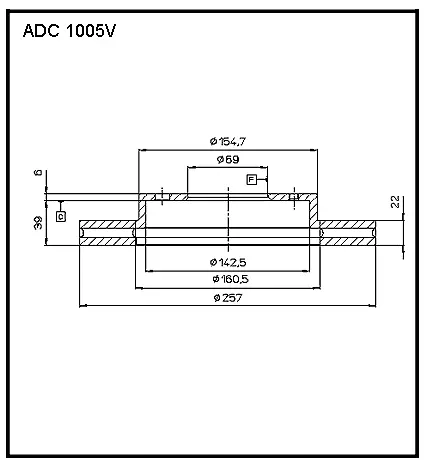Тормозной диск ALLIED NIPPON 1441277160 GXHPW 5C ADC1005V
