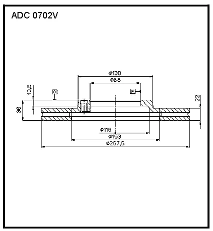 Тормозной диск ALLIED NIPPON CG 3DAV 1441277178 ADC0702V изображение 0