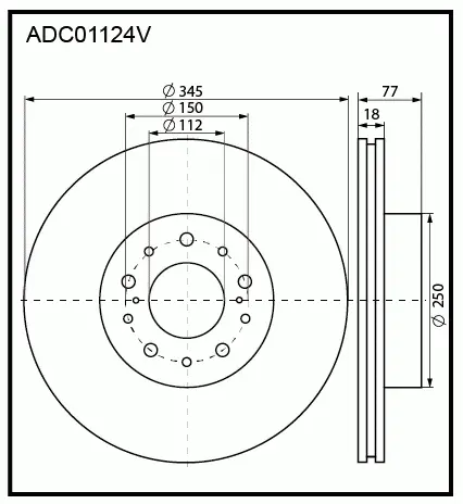 Тормозной диск|Тормозные колодки дисковые, комплект ALLIED NIPPON ADC01124V DCI2Z 4 1441277210
