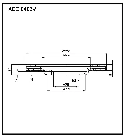Тормозной диск ALLIED NIPPON ZA WXI 1441277220 ADC0403V изображение 0
