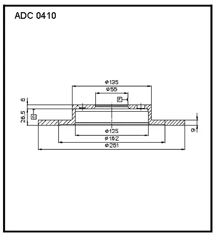 Тормозной диск ALLIED NIPPON ADC0410 1441277227 0 6SW38F