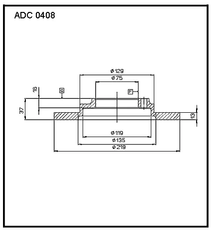 Тормозной диск ALLIED NIPPON Z9JVM AD 1441277233 ADC0408