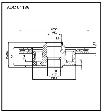 Тормозной диск ALLIED NIPPON ADC0418V 1441277234 QW8 349