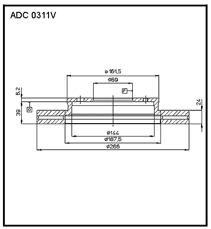 Тормозной диск ALLIED NIPPON TBKK ERQ 1441277310 ADC0311V