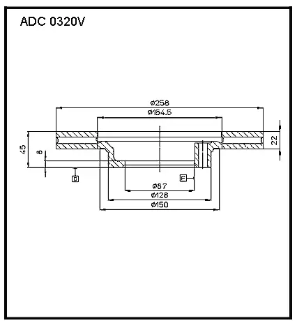 Тормозной диск ALLIED NIPPON 1441277315 WTO IFXG ADC0320V