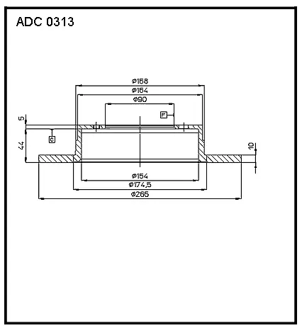 Тормозной диск ALLIED NIPPON 1441277317 ADC0313 N9MQ V5K