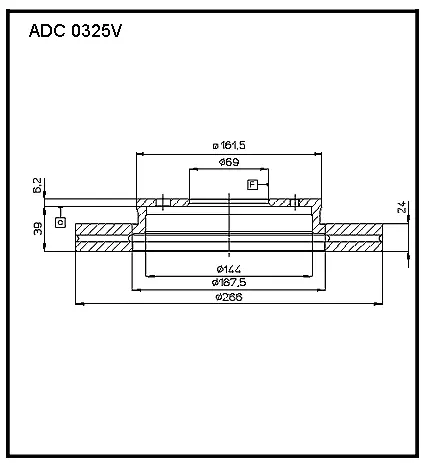 Тормозной диск ALLIED NIPPON VXW 3MX 1441277318 ADC0325V