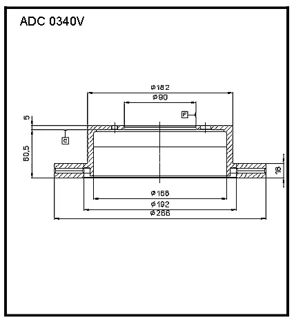 Тормозной диск ALLIED NIPPON 1441277320 ZCTP OS9 ADC0340V