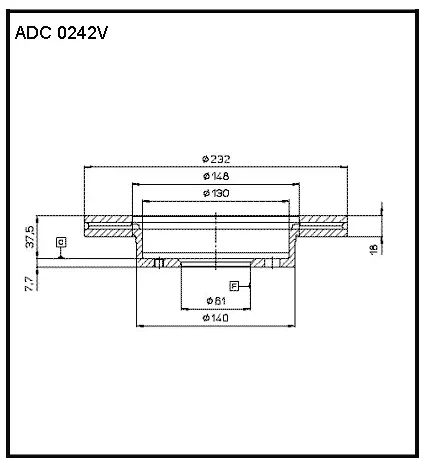 Тормозной диск ALLIED NIPPON 1441277339 0 32N2 ADC0242V изображение 0