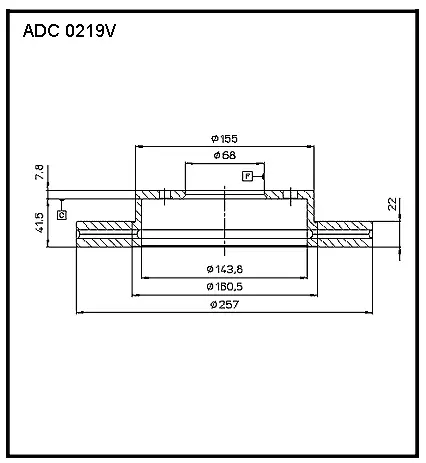 Тормозной диск ALLIED NIPPON 1441277359 5NIQI O ADC0219V