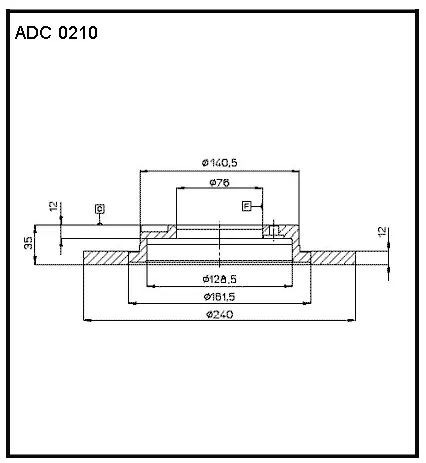 Тормозной диск ALLIED NIPPON ADC0210 1441277360 2OB G2J
