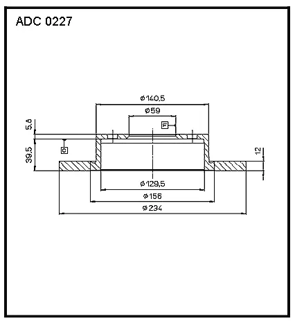 Тормозной диск ALLIED NIPPON TYK8 U ADC0227 1441277364
