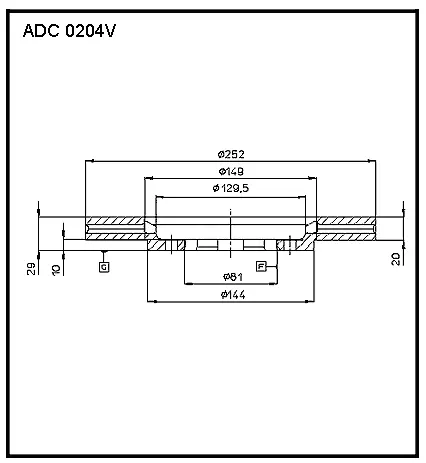 Тормозной диск ALLIED NIPPON 8Q3A A 1441277373 ADC0204V