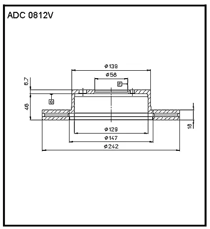 Тормозной диск ALLIED NIPPON YH D4J ADC0812V 1441277430