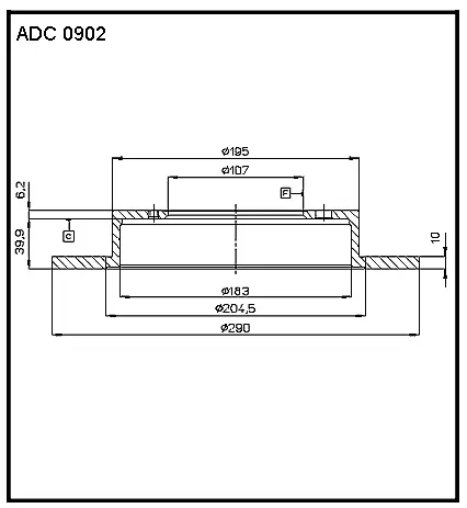 Тормозной диск ALLIED NIPPON ADC0902 RZDTL H0 1441277441
