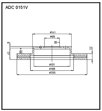 Тормозной диск ALLIED NIPPON F5JM U9 ADC0151V 1441277474 изображение 0