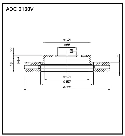 Тормозной диск ALLIED NIPPON 1441277480 QKXPA X ADC0130V