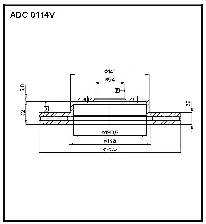 Тормозной диск ALLIED NIPPON 1441277525 C4S AY5Q ADC0114V