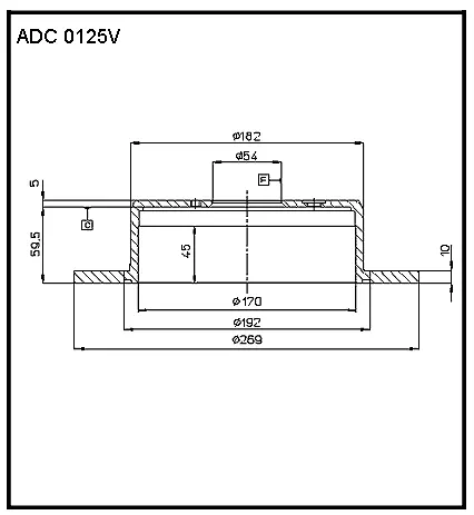 Тормозной диск ALLIED NIPPON Y84 YJU8 ADC0125V 1441277526