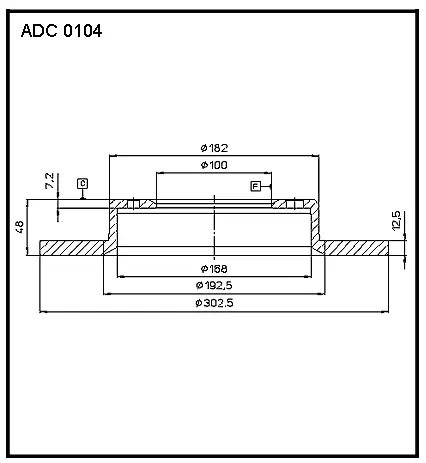 Тормозной диск ALLIED NIPPON S P4QY3G ADC0104 1441277528